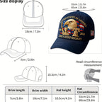 250Th Anniversary Men'S Patriotic Baseball Hat - Embroidered with Bald Eagle And 50 Star 13 Stripe Design, Embroidered 1776-2026, Suitable for Men And Women, Halloween, Friday, Perfect Gift for History Enthusiasts And Patriot