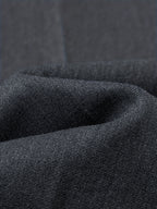 Men's Straight-Leg Dress Pants - Mid-Rise Zipper Closure Trousers, Beltless Design with Internal Adjuster, Wrinkle-Resistant Black/Charcoal Grey for Business Casual & Formal Wear, Machine Washable (No Dryer)