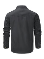 Men'S Fashion Casual Solid Color Plaid Cargo Jacket