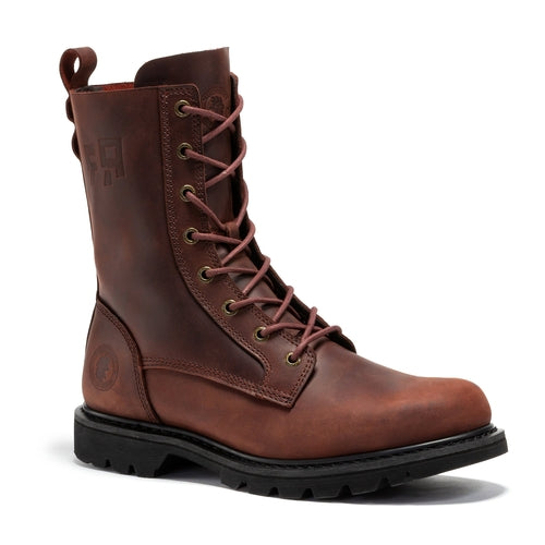 ROCKROOSTER Mantua Men's And Womens 8 inch Zip-sided Soft Toe Lug Sole Work Boots