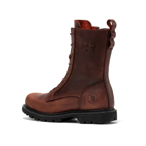 ROCKROOSTER Mantua Men's And Womens 8 inch Zip-sided Soft Toe Lug Sole Work Boots