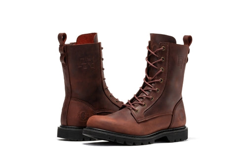 ROCKROOSTER Mantua Men's And Womens 8 inch Zip-sided Soft Toe Lug Sole Work Boots