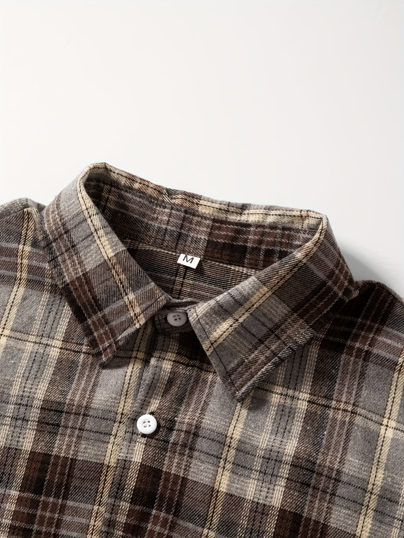 Men's Plaid Long Sleeve Button Up Shirt, Casual Comfy Shirt for Fall Winter