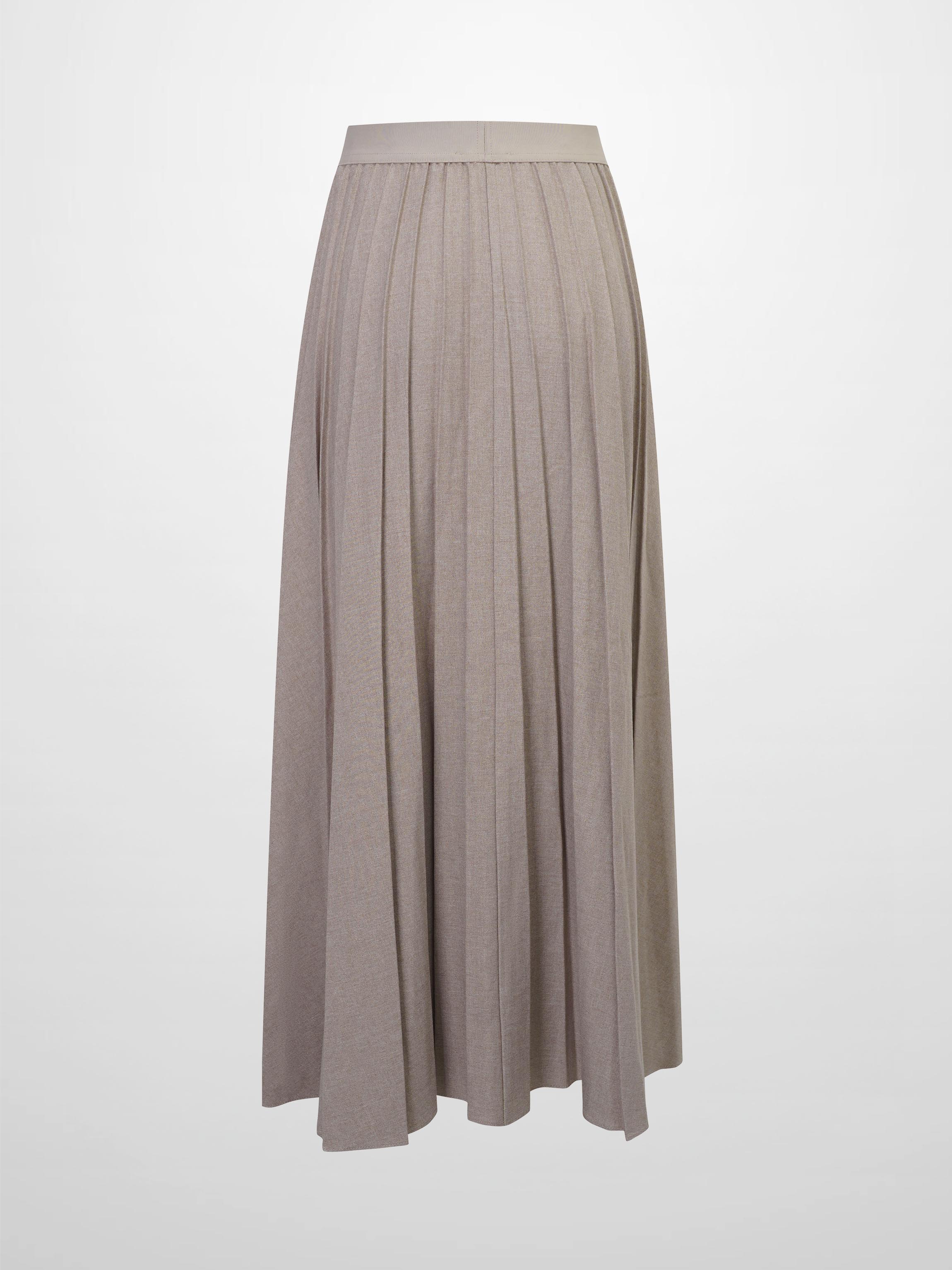 Marni Pleated Skirt 37"-Mocha Mousse