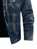 Men's & Teen ' Workwear Jacket - Heavy-Duty Moisture-Wicking Cardigan Coat with Collar & Chest Pocket, Breathable Long Sleeve Casual Outerwear for Spring/Fall (Regular Fit, Machine Washable) - Durable Workwear Style Blazer