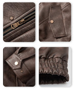 1pc TNZI Men'S Windproof Motorcycle Jacket - Large Size Heavy-Duty Stand Collar Zipper Closure, Full-Zip Front with Utility Pockets, Reinforced Elbows & Wrist, Durable for Autumn/Winter Riding & Casual/Business Wear, Motorcyc