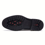 Men's Genuine Leather Checkered Brogue Oxford Dress Shoes - British Style Lace-Up Wingtip Boots (Short) with Pigskin & Rubber Sole, All-Season Wedding, Business & Formal Footwear for Office, Casual - Top-Grain Cowhide