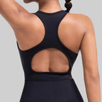 Women’s Backless Strappy Sports Bra Shockproof Anti-Exposure Yoga Pilates