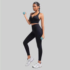 Women’s Backless Strappy Sports Bra Shockproof Anti-Exposure Yoga Pilates