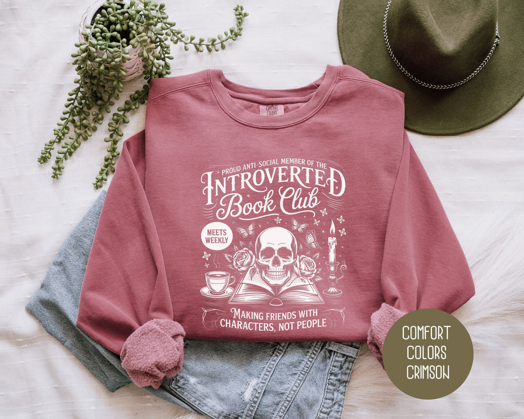 Anti-Social Member of Introverted Book Club Comfort Colors Sweatshirt