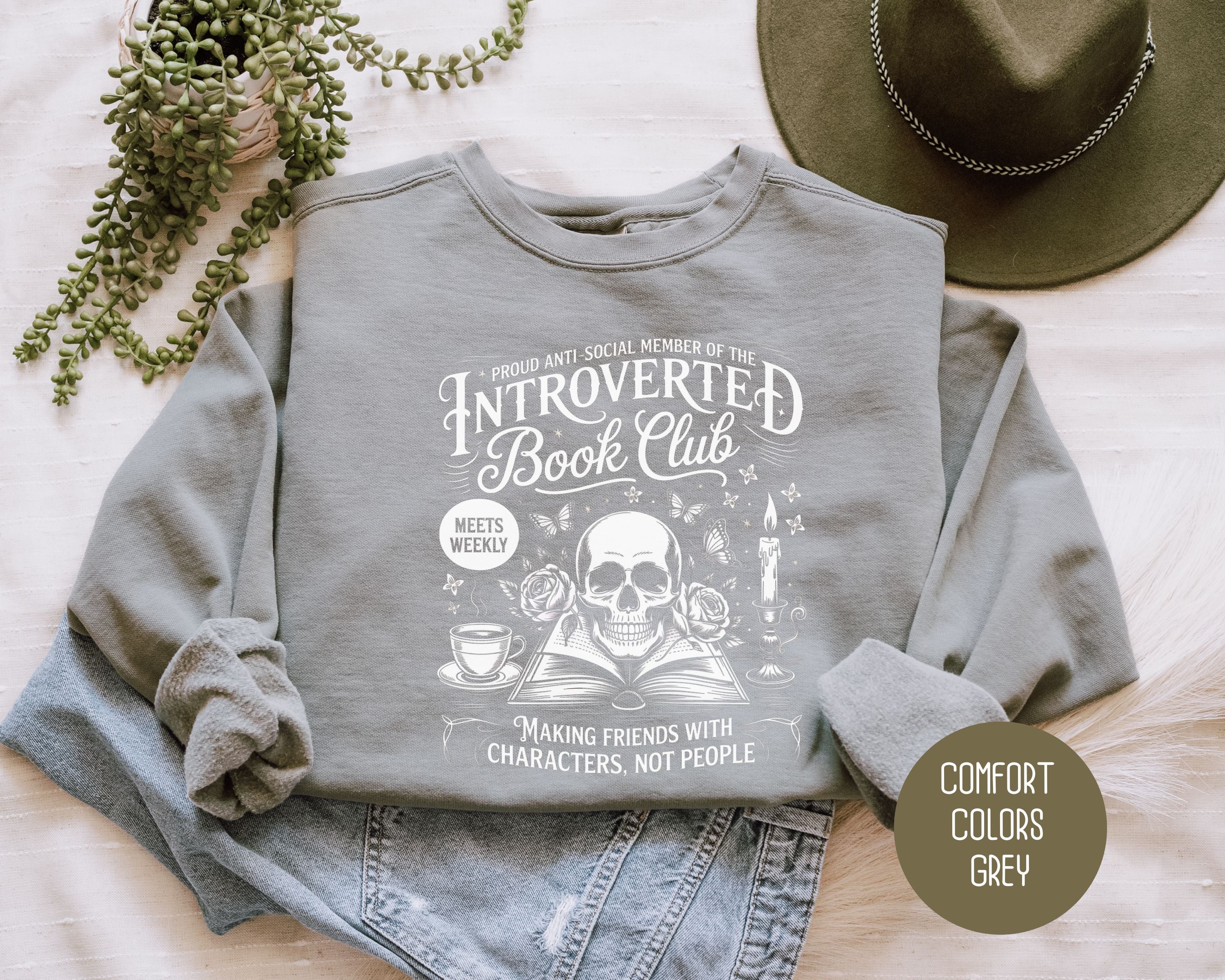 Anti-Social Member of Introverted Book Club Comfort Colors Sweatshirt