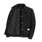 Men’s Plush Thick Oversized Jacket Lapel Button Workwear Casual Loose M-8XL