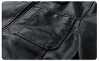 Men’s PU Leather Motorcycle Jacket Plush Insulated Casual Outdoor Unisex