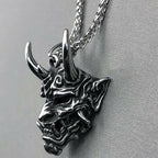 Japanese Ghost Skull Mask Necklace