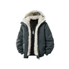 Men's Autumn Winter Casual Hooded Thick Windproof Polyester/Cotton Jacket Coat with Zipper Closure Regular Sleeve Regular Fit
