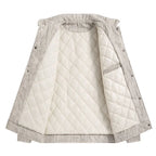 Men’s Plush Thick Oversized Jacket Lapel Button Workwear Casual Loose M-8XL