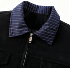 Men’s Plus Size PU Leather Jacket L-8XL Motorcycle Workwear Collar