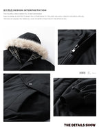 Unisex Hooded Windproof Puffer Jacket Loose Fit Zipper Warm Autumn Winter
