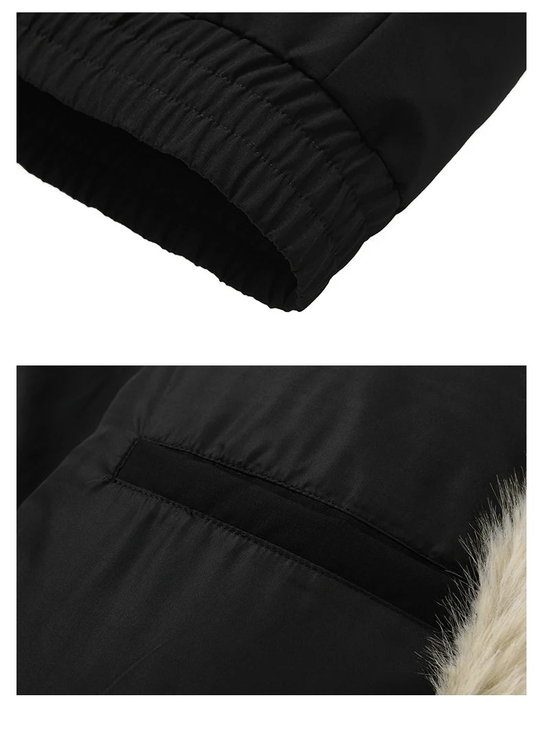 Men's Autumn Winter Casual Hooded Thick Windproof Polyester/Cotton Jacket Coat with Zipper Closure Regular Sleeve Regular Fit