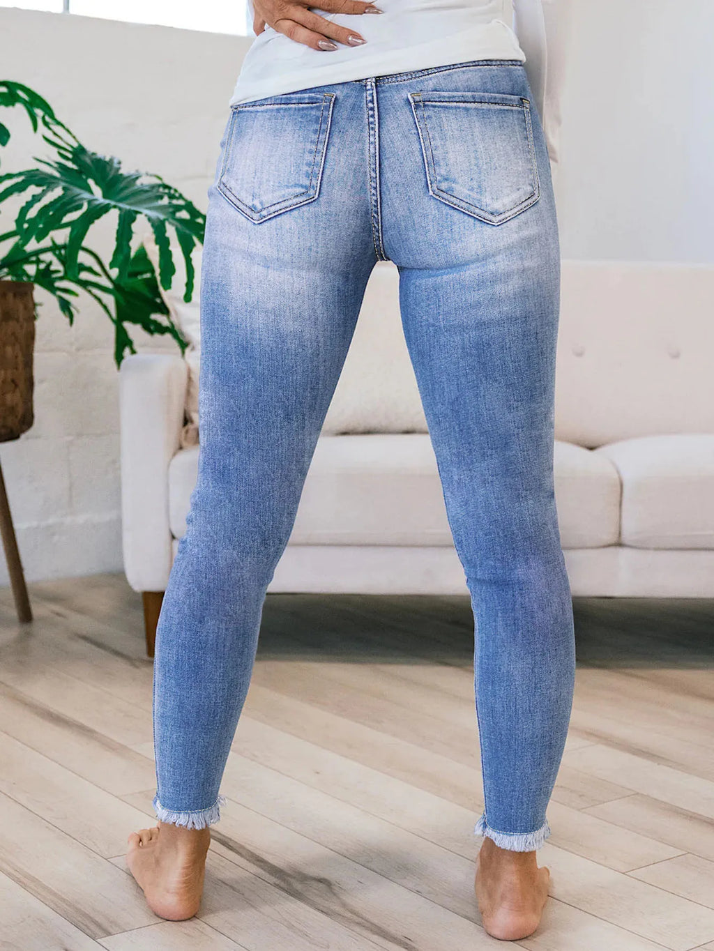 Plus Size Washed Straight Jeans Lightweight Breathable Baggy Pencil Fit Custom Size
