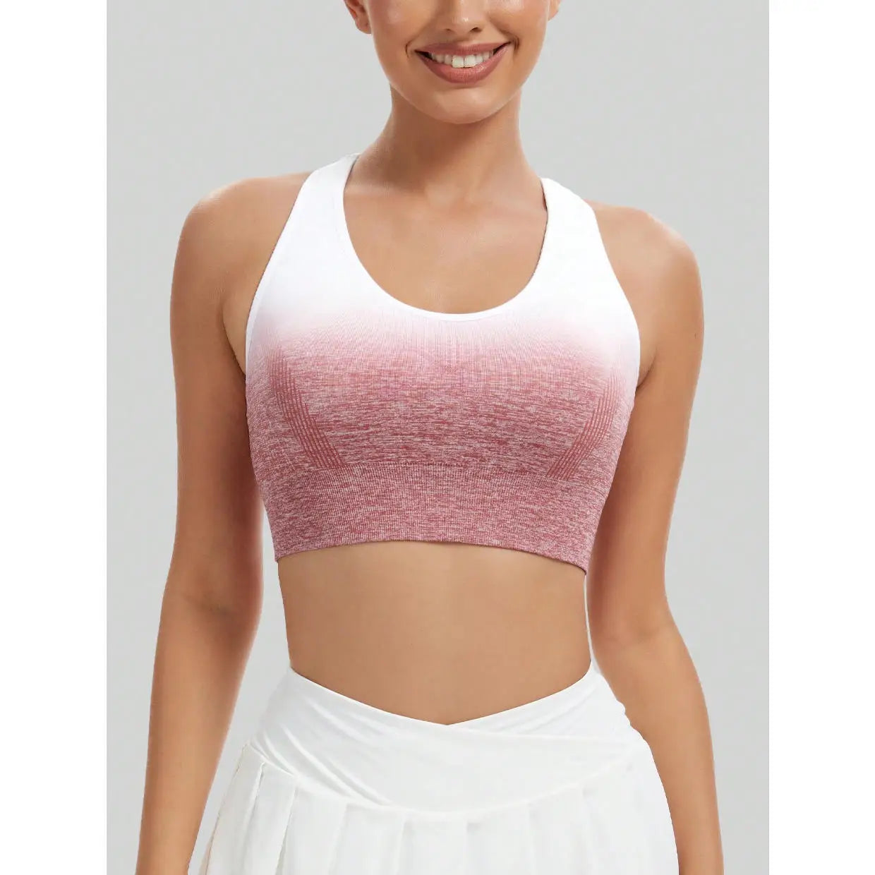 Women's Seamless Tie-Dye Yoga Bra High Elastic Breathable Quick-Dry Sports Bra for Fitness Running