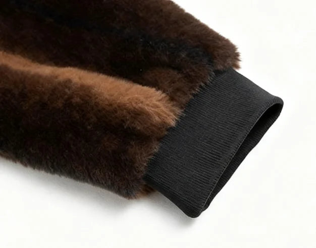 Unisex Vintage Fleece Blouson Jacket 3D Pattern Zipper Waterproof Quick Dry Autumn Winter 2025