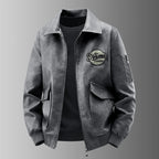 Men’s PU Leather Motorcycle Jacket Plush Insulated Casual Outdoor Unisex