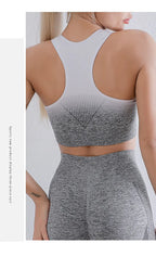 Women's Seamless Tie-Dye Yoga Bra High Elastic Breathable Quick-Dry Sports Bra for Fitness Running