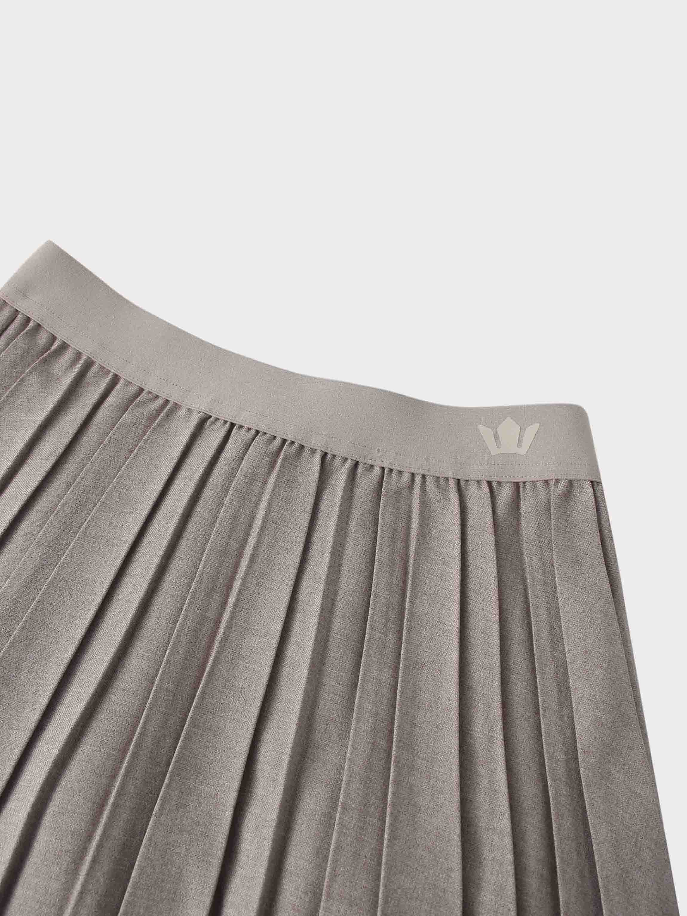 Marni Pleated Skirt 37"-Mocha Mousse