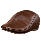 2025 Genuine Leather Beret Hat for Men Warm Windproof Winter Cap Fashion Gentleman Peaked Cap Vintage Stylish Driver Hat Gift