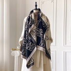 2025 Luxury Brand Women's Winter Warm Cashmere Scarf - Pashmina Shawl Wrap, Hijab, Travel Stole, Echarpe, Thick Warm Blanket