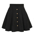Women’s High Waist Pleated Corduroy A-Line Mini Skirt Elegant Autumn Winter