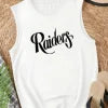 Raiders in cursive font Women's casual vest