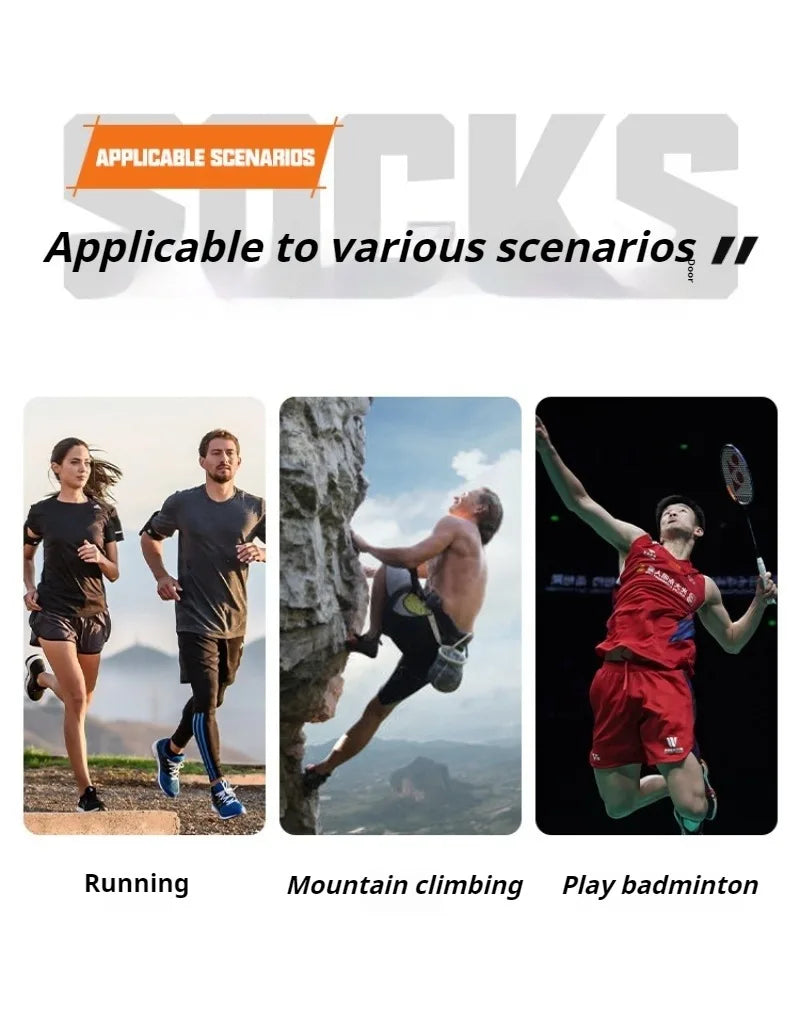 Men & Women Marathon Ankle Socks – Thick, Breathable, Cushioned for Hiking, Sports & Outdoor