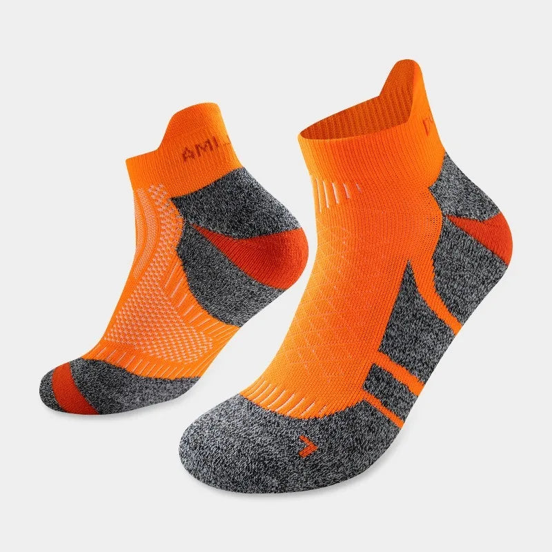 Men & Women Marathon Ankle Socks – Thick, Breathable, Cushioned for Hiking, Sports & Outdoor