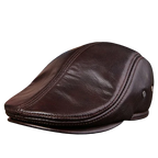 2025 Genuine Leather Beret Hat for Men Warm Windproof Winter Cap Fashion Gentleman Peaked Cap Vintage Stylish Driver Hat Gift
