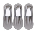 3Pairs Men Boat Socks Thin Breathable Soft Casual Summer Invisible Sock High Quality Solid Color Silicone Non-slip Low Cut Sox