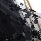 Korean Women’s Mesh Midi Skirt Hook Flower Loose Elegant Summer Casual