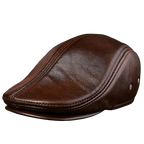 2025 Genuine Leather Beret Hat for Men Warm Windproof Winter Cap Fashion Gentleman Peaked Cap Vintage Stylish Driver Hat Gift
