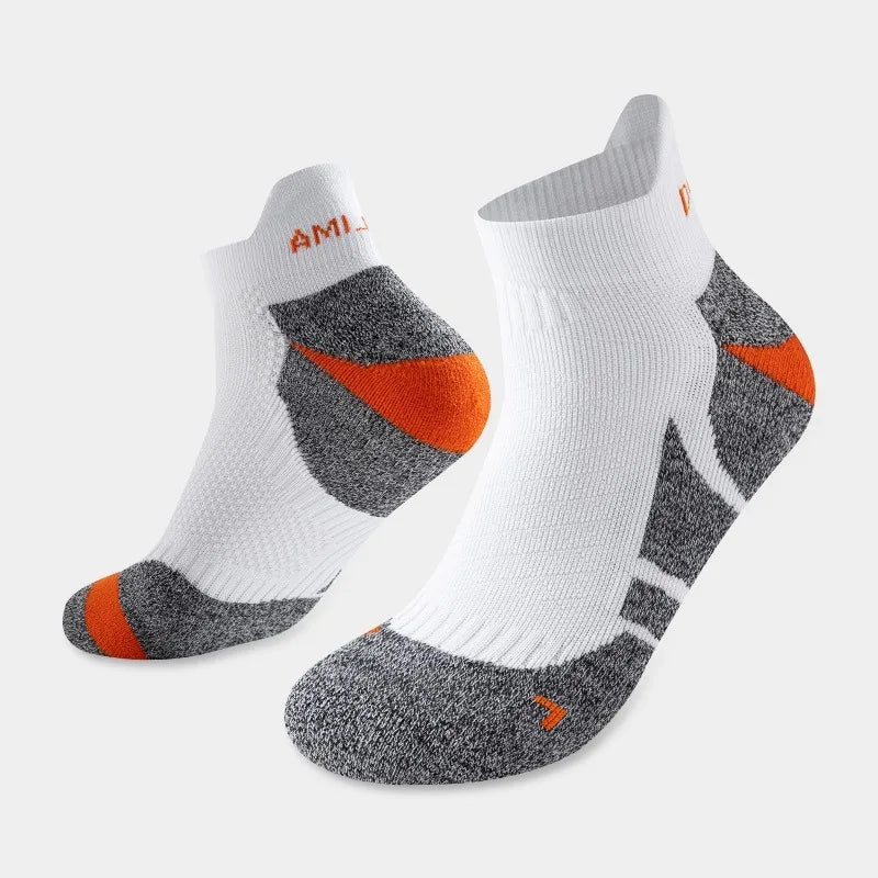 Men & Women Marathon Ankle Socks – Thick, Breathable, Cushioned for Hiking, Sports & Outdoor