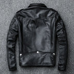Spring and Autumn And Winter Natural Sheepskin Leather Jacket Black Soft Men's Motocycle Jackets Motor Clothing Biker Slim Short Coat