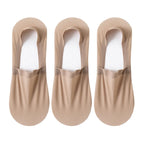 3Pairs Men Boat Socks Thin Breathable Soft Casual Summer Invisible Sock High Quality Solid Color Silicone Non-slip Low Cut Sox