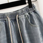 Women’s Plus Size Denim Bermuda Shorts High Waist Loose Wide Leg Boyfriend Style
