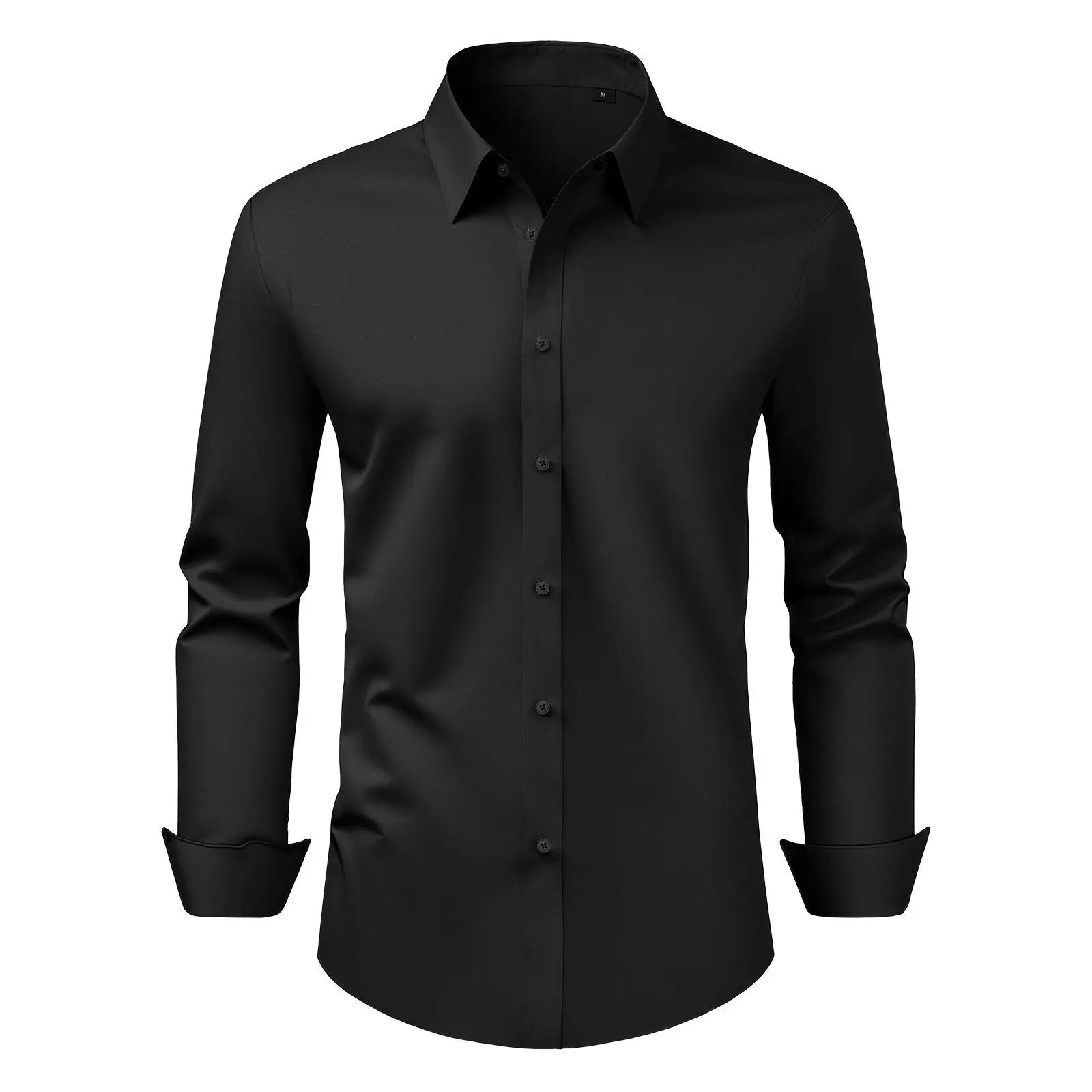 Men’s Slim Fit Button Dress Shirt Long Sleeve Stretch Wrinkle-Free Business Formal