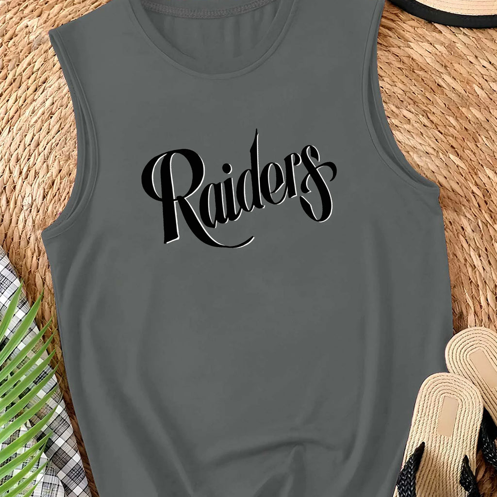Raiders in cursive font Women's casual vest