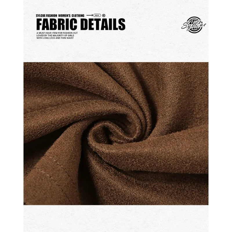 Women’s Retro Western Denim Suspender Mini Skirt Front Strap Irregular Slim Fit