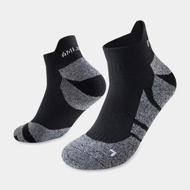 Men & Women Marathon Ankle Socks – Thick, Breathable, Cushioned for Hiking, Sports & Outdoor