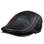 2025 Genuine Leather Beret Hat for Men Warm Windproof Winter Cap Fashion Gentleman Peaked Cap Vintage Stylish Driver Hat Gift
