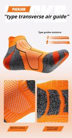 Men & Women Marathon Ankle Socks – Thick, Breathable, Cushioned for Hiking, Sports & Outdoor