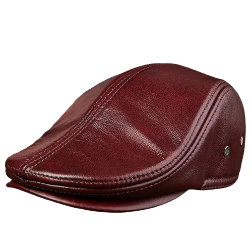 2025 Genuine Leather Beret Hat for Men Warm Windproof Winter Cap Fashion Gentleman Peaked Cap Vintage Stylish Driver Hat Gift